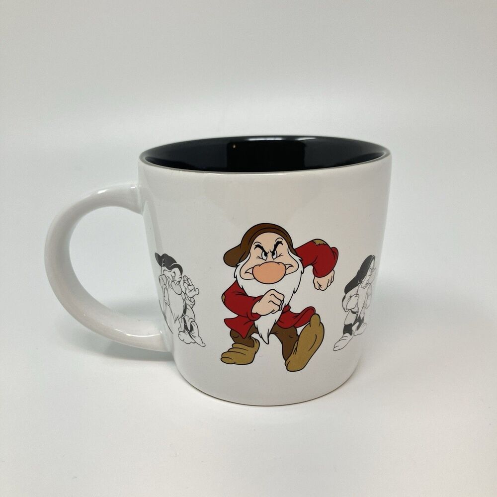 Disney Grumpy Mug Snow White Seven Dwarfs Character Sketch Coffee Cup Fall Gift